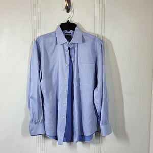 Nieman Marcus Men's Trim Fit Blue Button Down Shirt